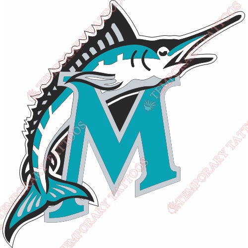 Miami Marlins Customize Temporary Tattoos Stickers NO.1695